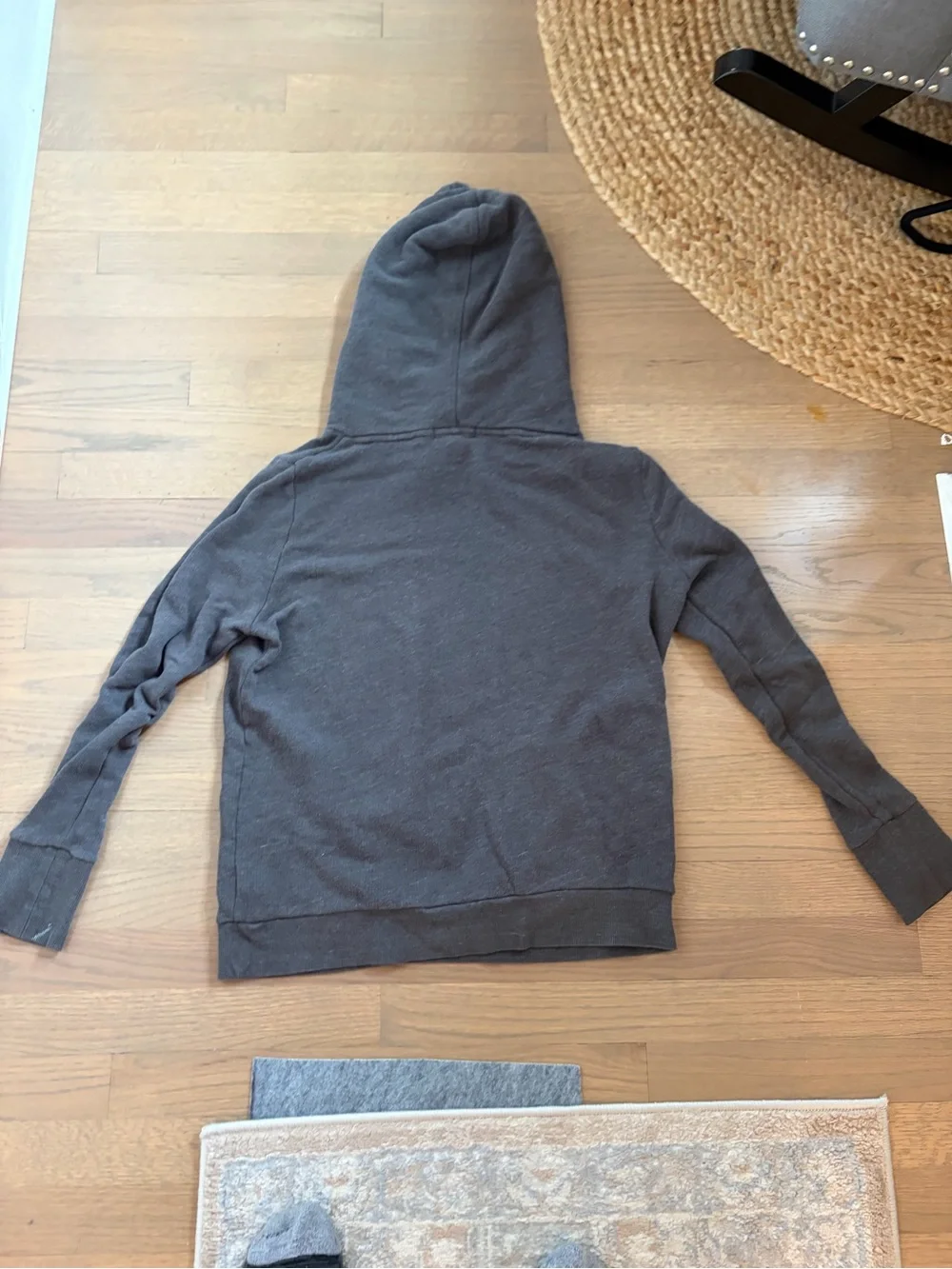 ALO Yoga Women’s Hooded Crewneck Sweater - Charcoal Brown/grey